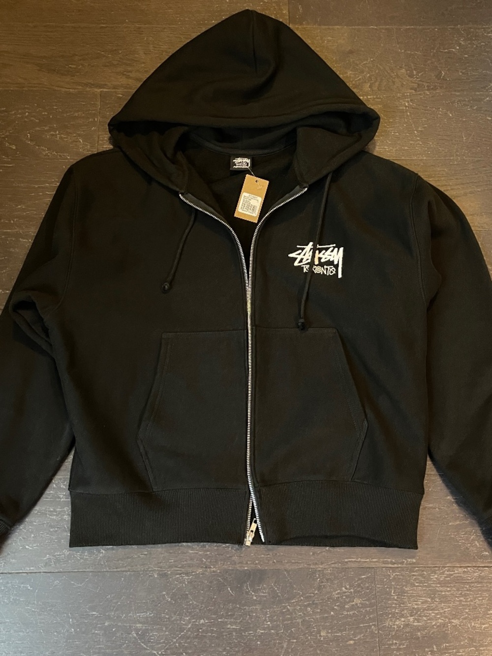 BNWT READ Stussy Toronto Chapter Store black zip up jacket hoodie Size medium